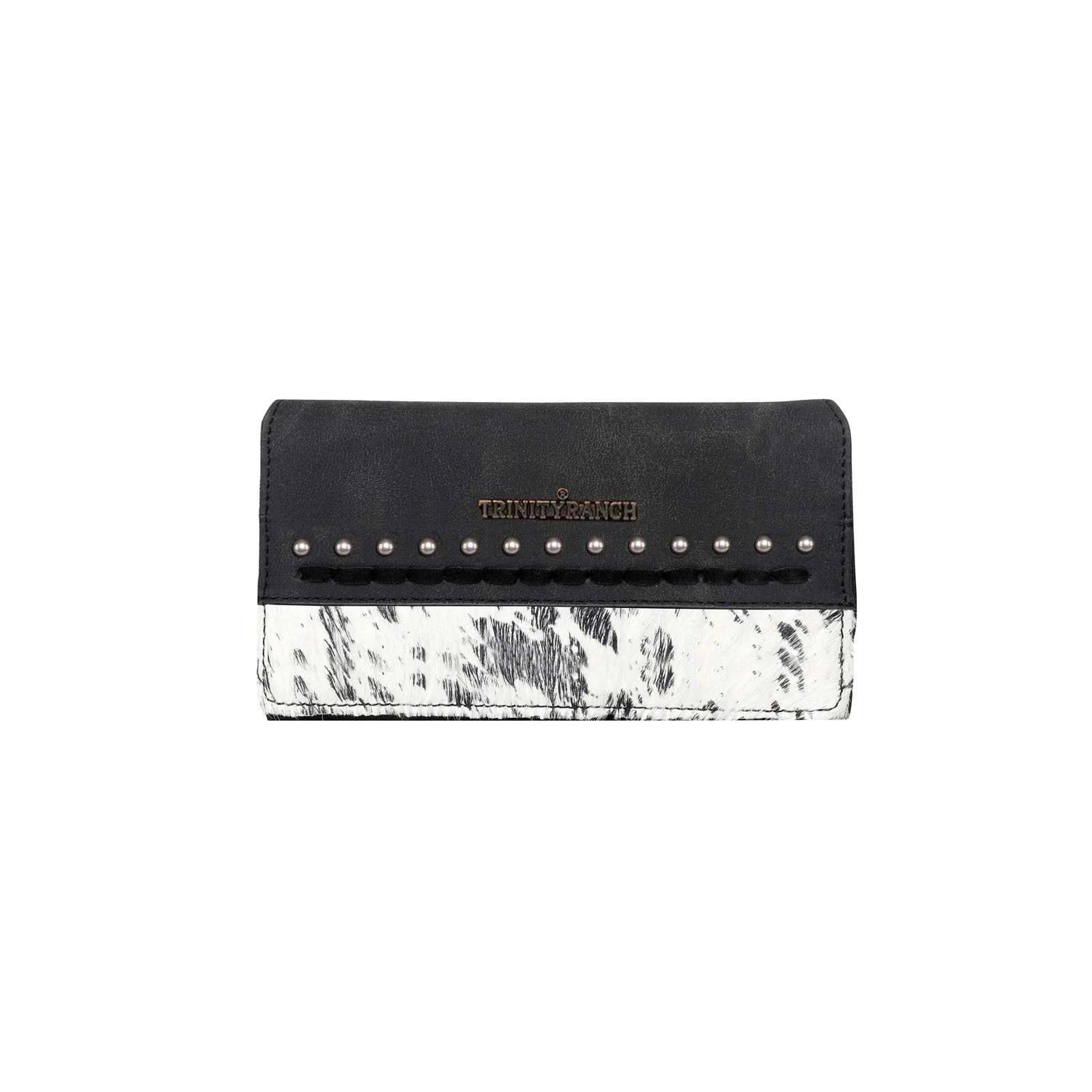 Trinity Ranch Hair On Cowhide Collection Wallet Black