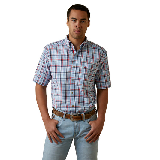 Ariat Mens Pro Series Jasper Classic Fit S/S Shirt - Light Blue - 10044893