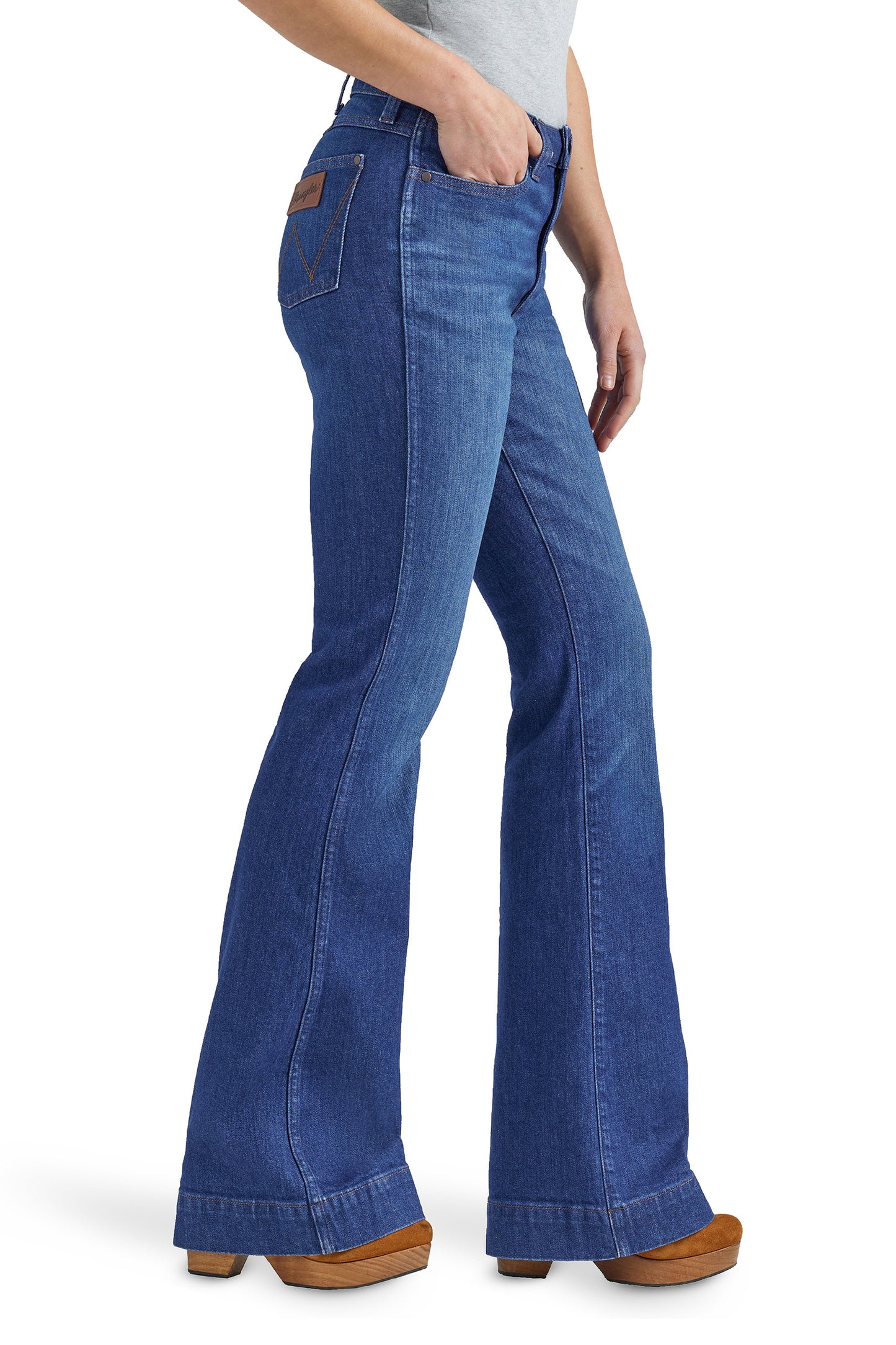 Wrangler USA Ladies Retro Bailey High Rise Trouser Jean - 34" Leg - 112352979