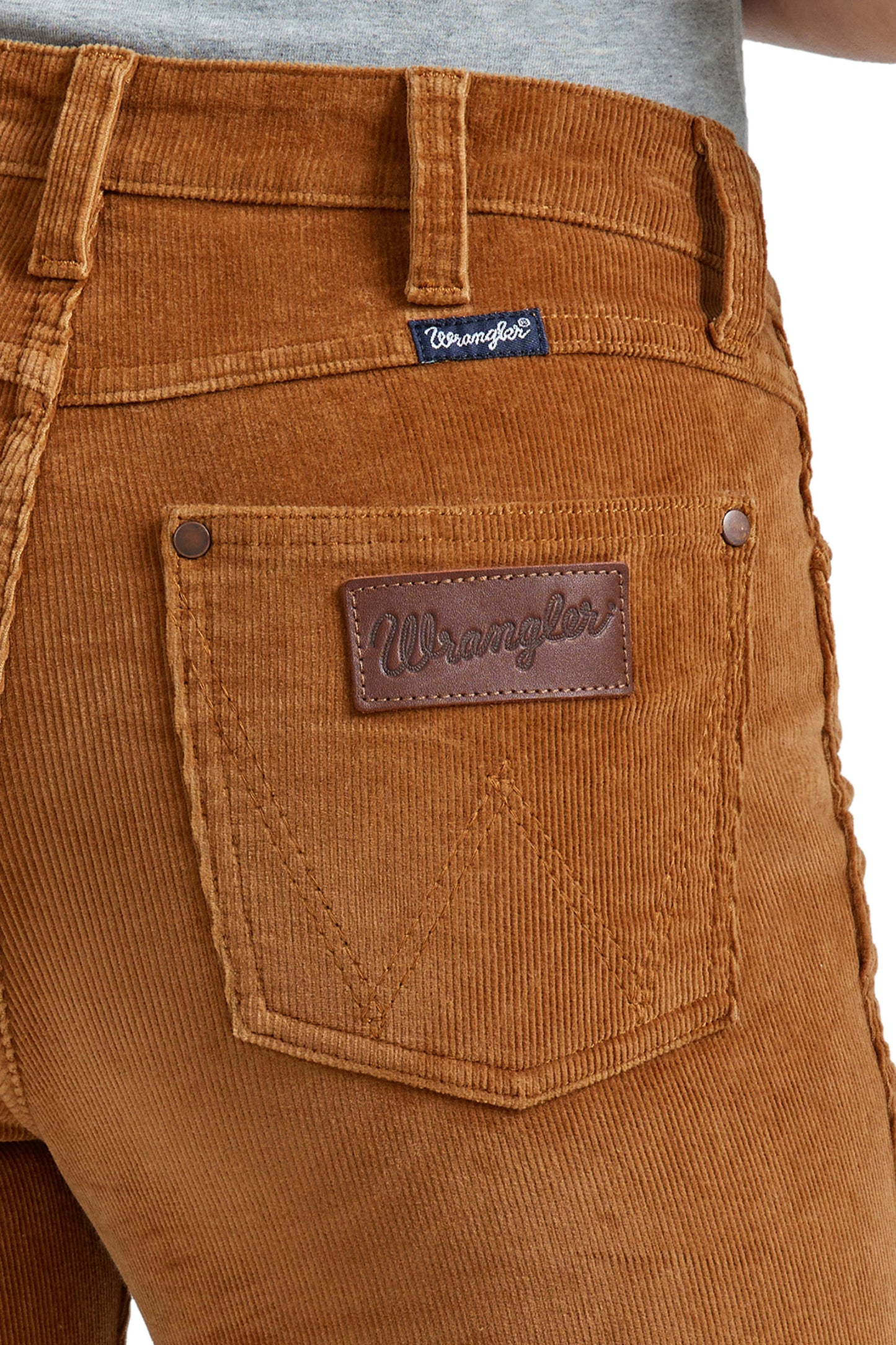 Wrangler USA Ladies Retro Bailey Corduroy High Rise Trouser Jean -  Brown - 34" Leg - 112352983