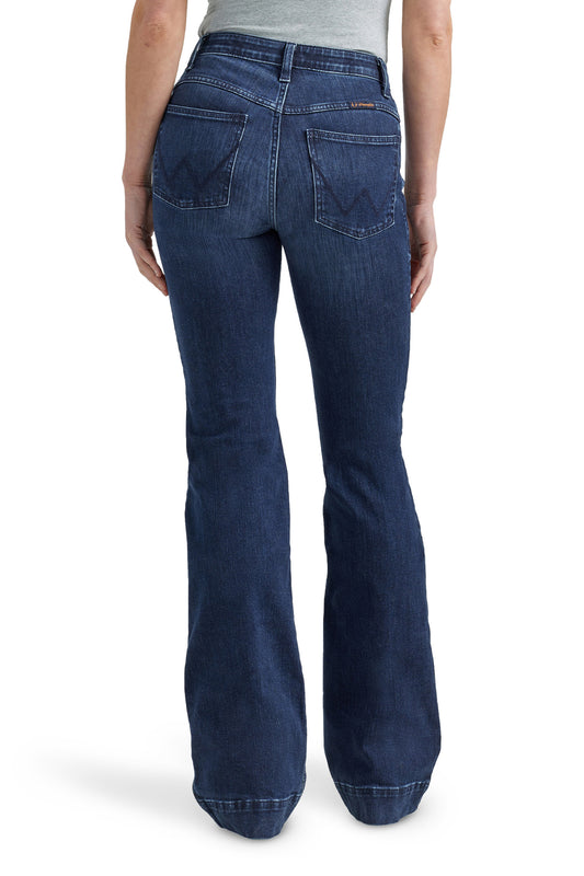 Wrangler USA Ladies Ultimate Riding Jean Willow Mid Rise Trouser Jean - Sloane - 34" Leg - 112352986