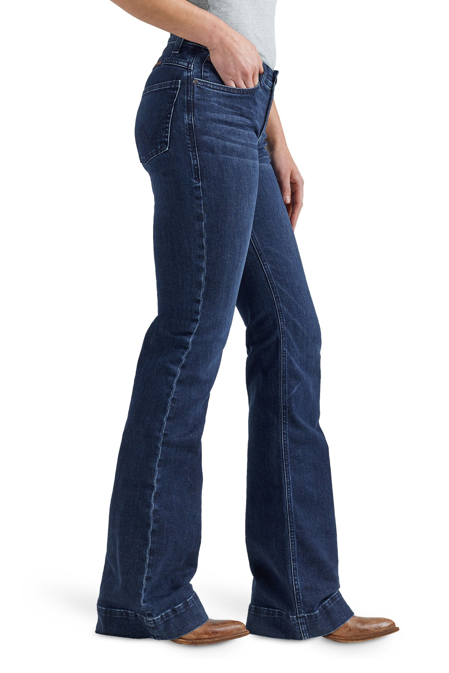 Wrangler USA Ladies Ultimate Riding Jean Willow Mid Rise Trouser Jean - Sloane - 34" Leg - 112352986