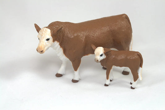 Big Country Toys - Hereford Cow and Calf - 403