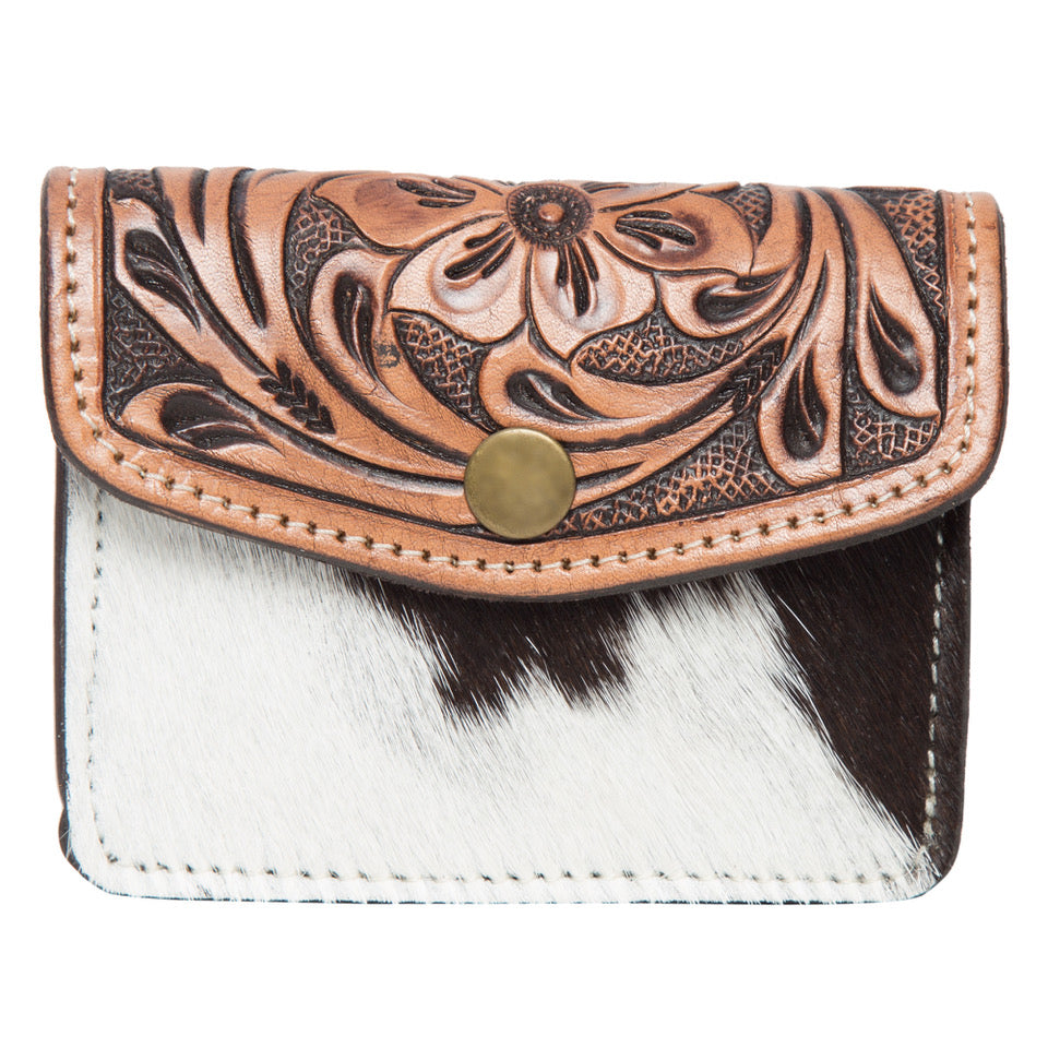 The Design Edge Chile Brown and White Cowhide Purse - AC42