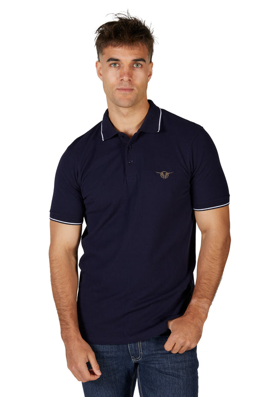 Bullzye Mens Dennis S/S Polo - Navy - B4S1500389