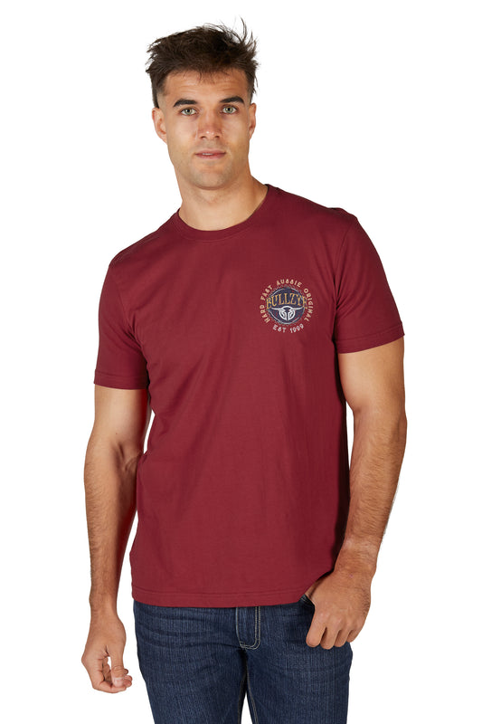 Bullzye Mens Gaz S/S Tee - Red - B4S1503384