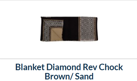 Top Hand Saddlery Chocolate Brown/Sand Diamond Rev Blanket - 194234