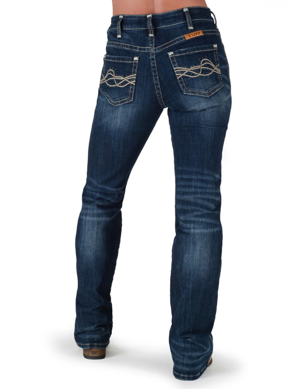 Cowgirl Tuff Epic Mid Rise Bootcut Jean - Dark Wash