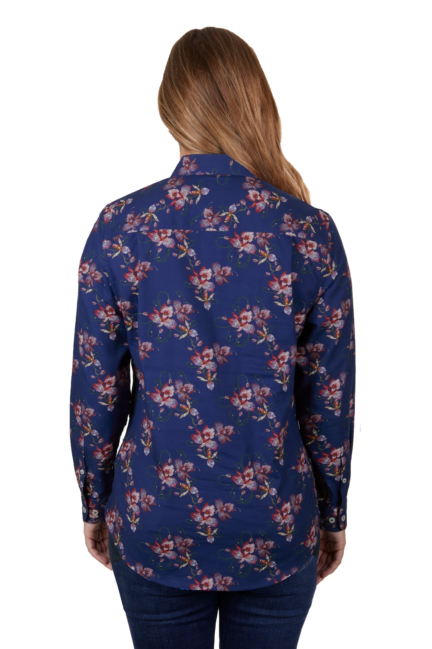 Hard Slog Ladies Belle Full Placket L/S Shirt - Navy - H4S2149042