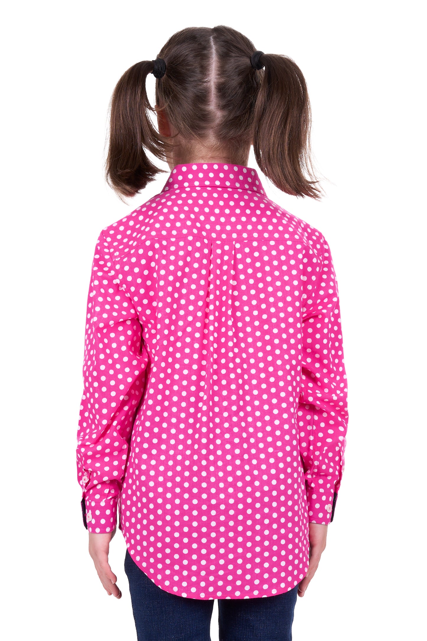 Hard Slog Kids Kelly Half Placket L/S Shirt - Pink - H4S7101045