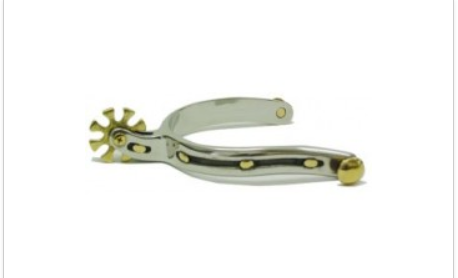 Top Hand Saddlery Horseshoe Stainless Steel Cutting Spur- 088295