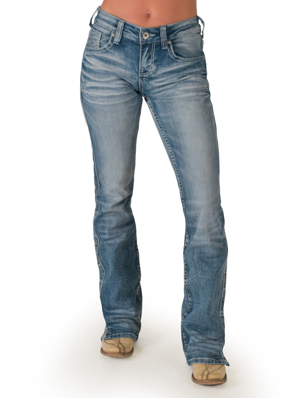 Cowgirl Tuff Dynamite - Mid Rise - Medium Wash - Dynamite