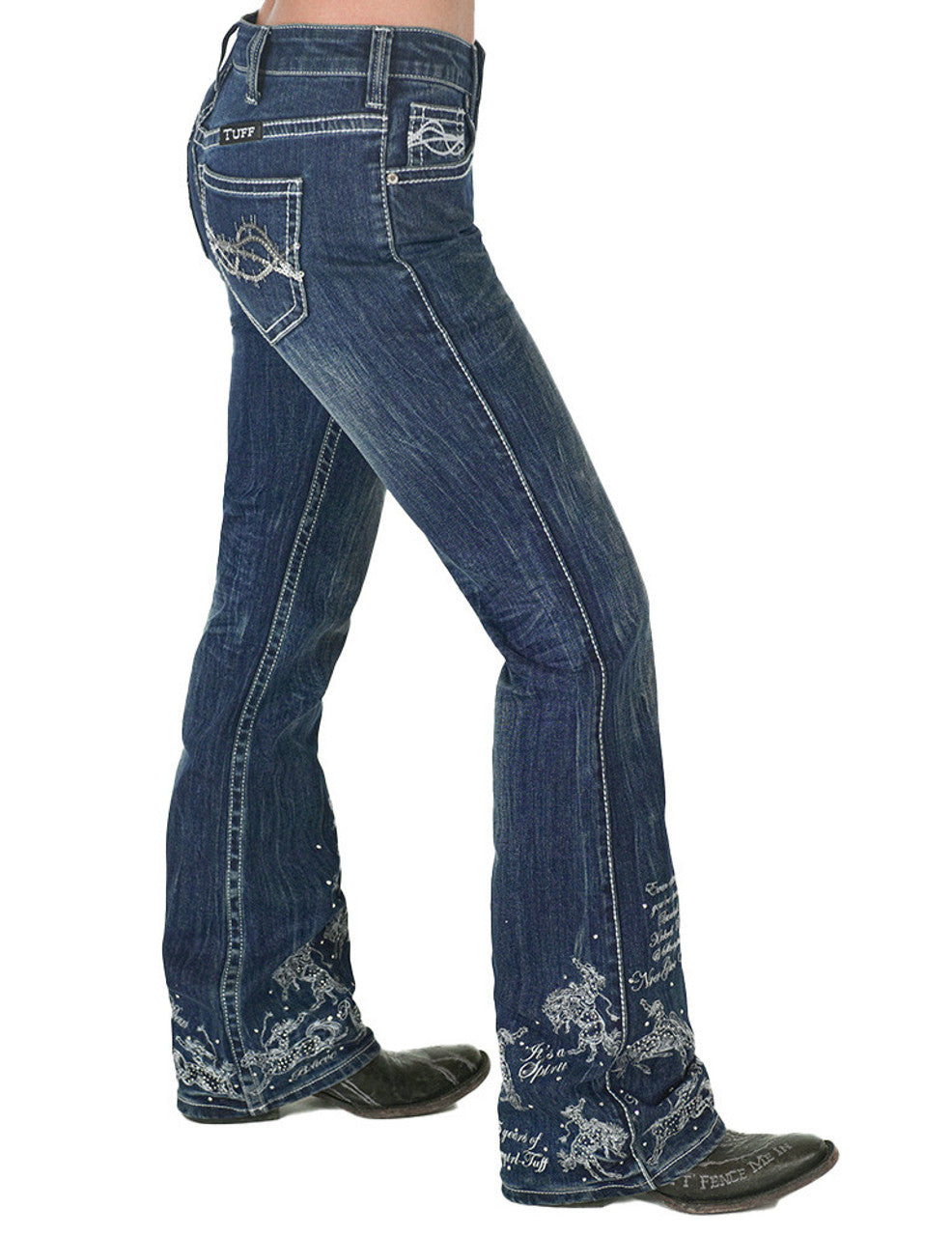 Cowgirl Tuff 25th Anniversary Bootcut Jean - Medium Wash