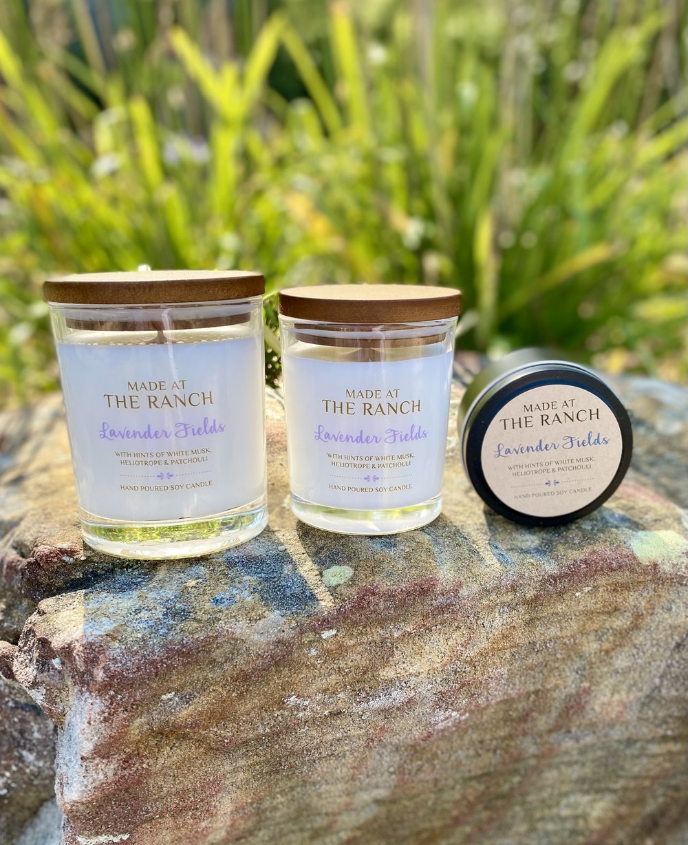 Made At The Ranch Soy Candle Large with Box - Lavender Fields