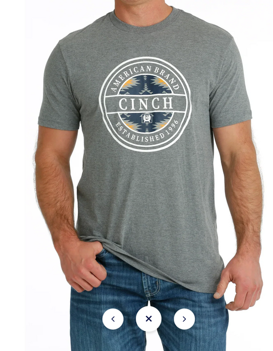 Cinch Mens Grey Quality Tee -MTT1690601