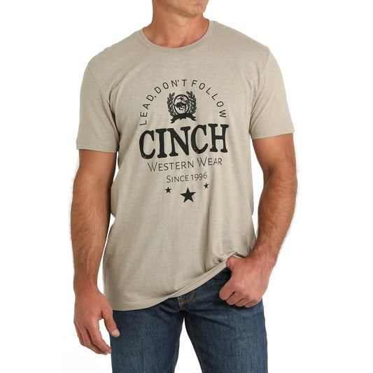 Cinch Mens Lead Don't Follow Tee - Khaki - MTT1690635