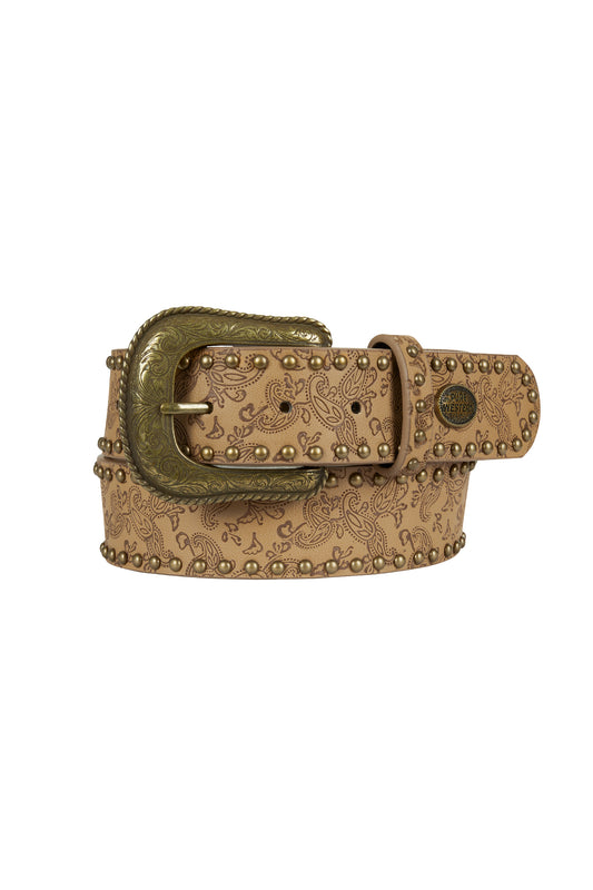 Pure Western Paisley Belt - Light Tan - P4S2972BLT