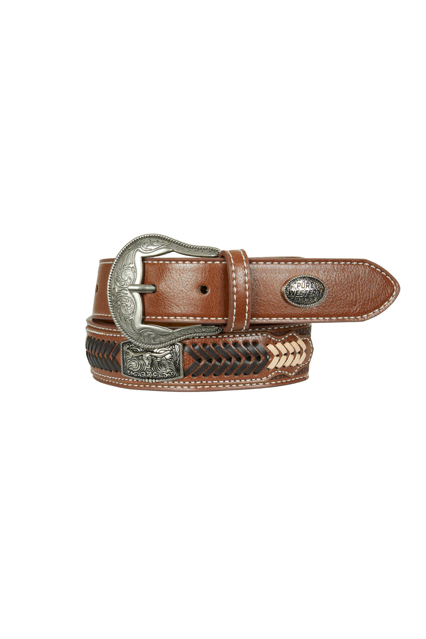 Pure Western Kids Zacary Belt - Dark Tan - P4S7913BLT