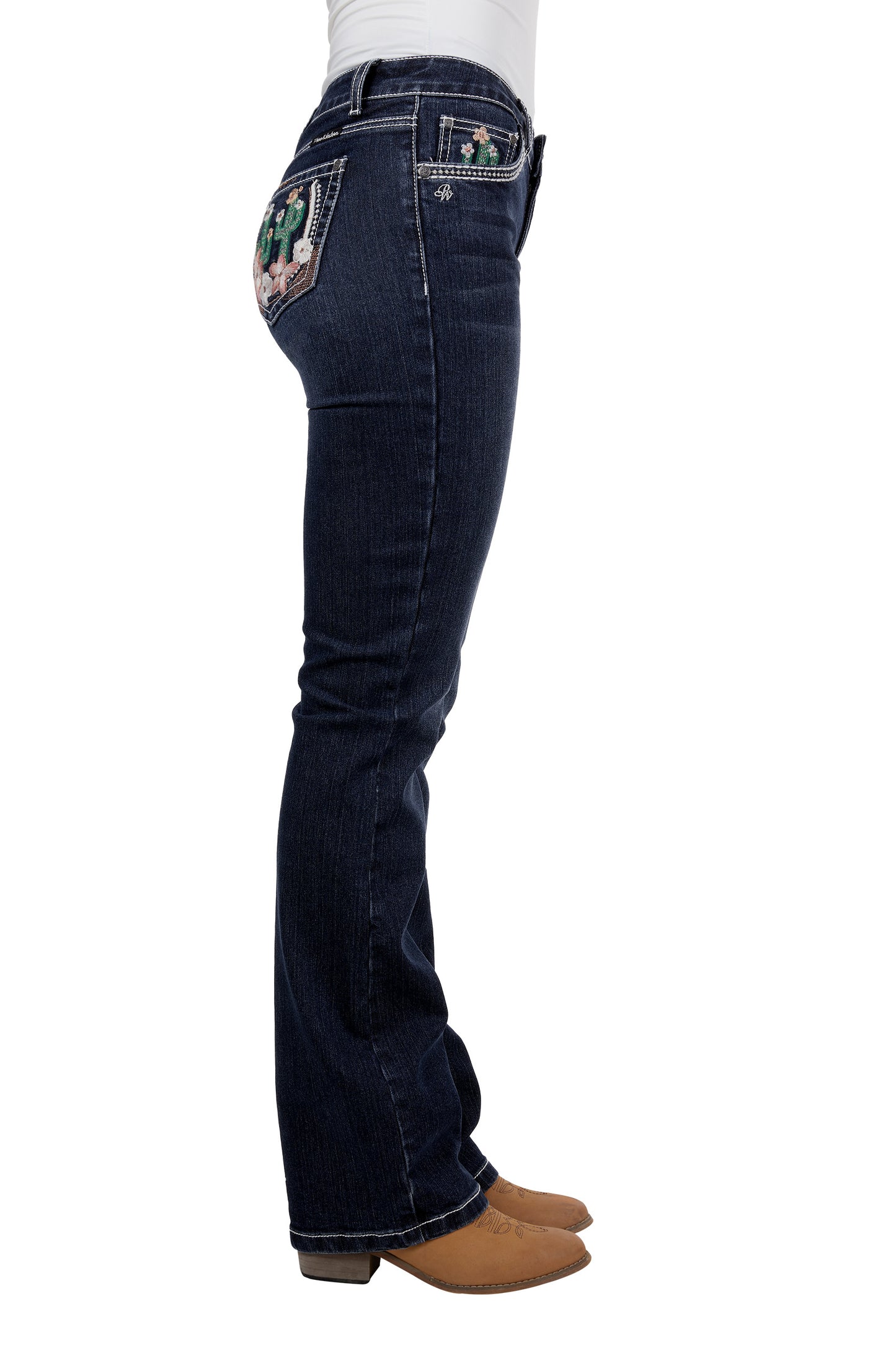 Pure Western Ladies Zoe Boot Cut Jean 34" Leg - Midnight - PCP2208849