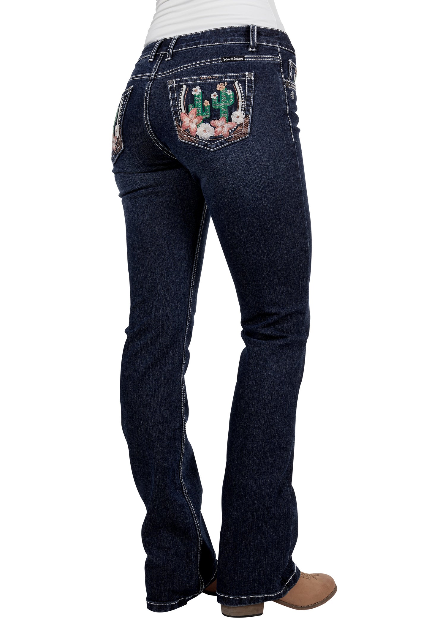 Pure Western Ladies Zoe Boot Cut Jean 34" Leg - Midnight - PCP2208849