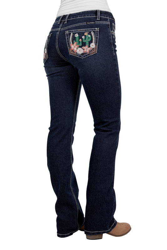 Pure Western Ladies Zoe Boot Cut Jean 34" Leg - Midnight - PCP2208849