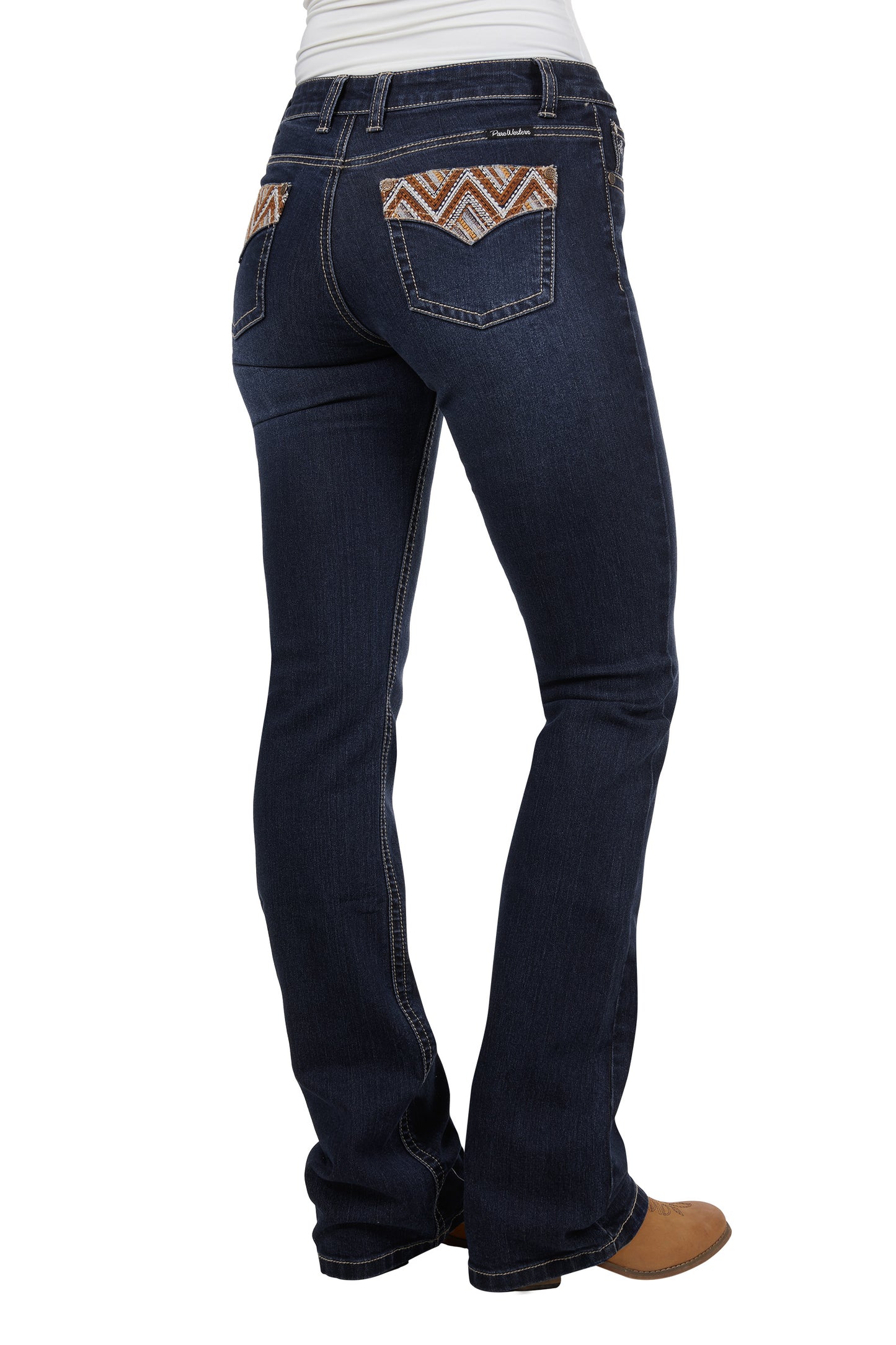 Pure Western Ladies Ivy Relaxed Rider Jean - Midnight - PCP2210851