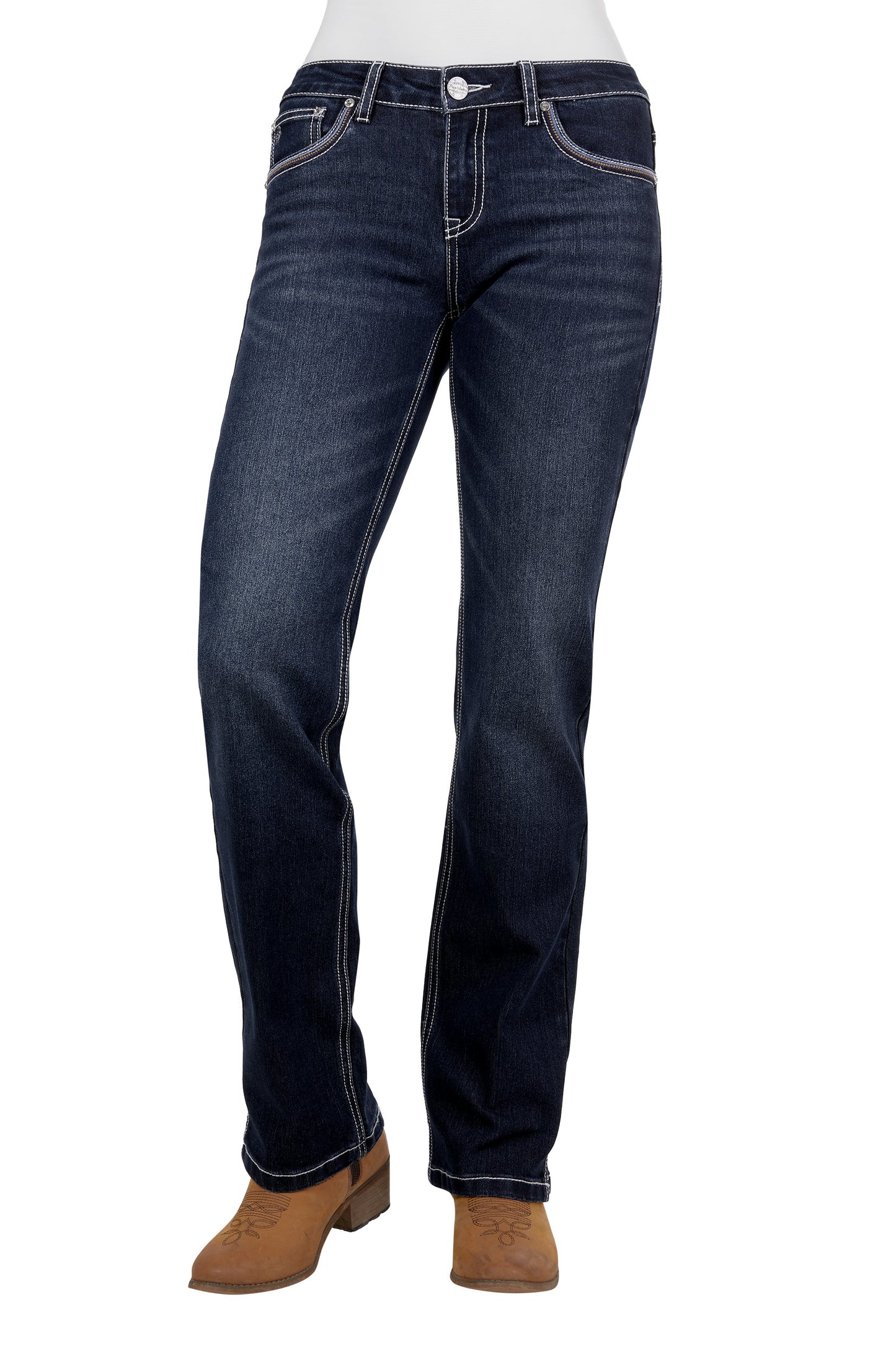 Pure Western Ladies Mia Straight Leg Jean - 32" Leg - PCP2212850