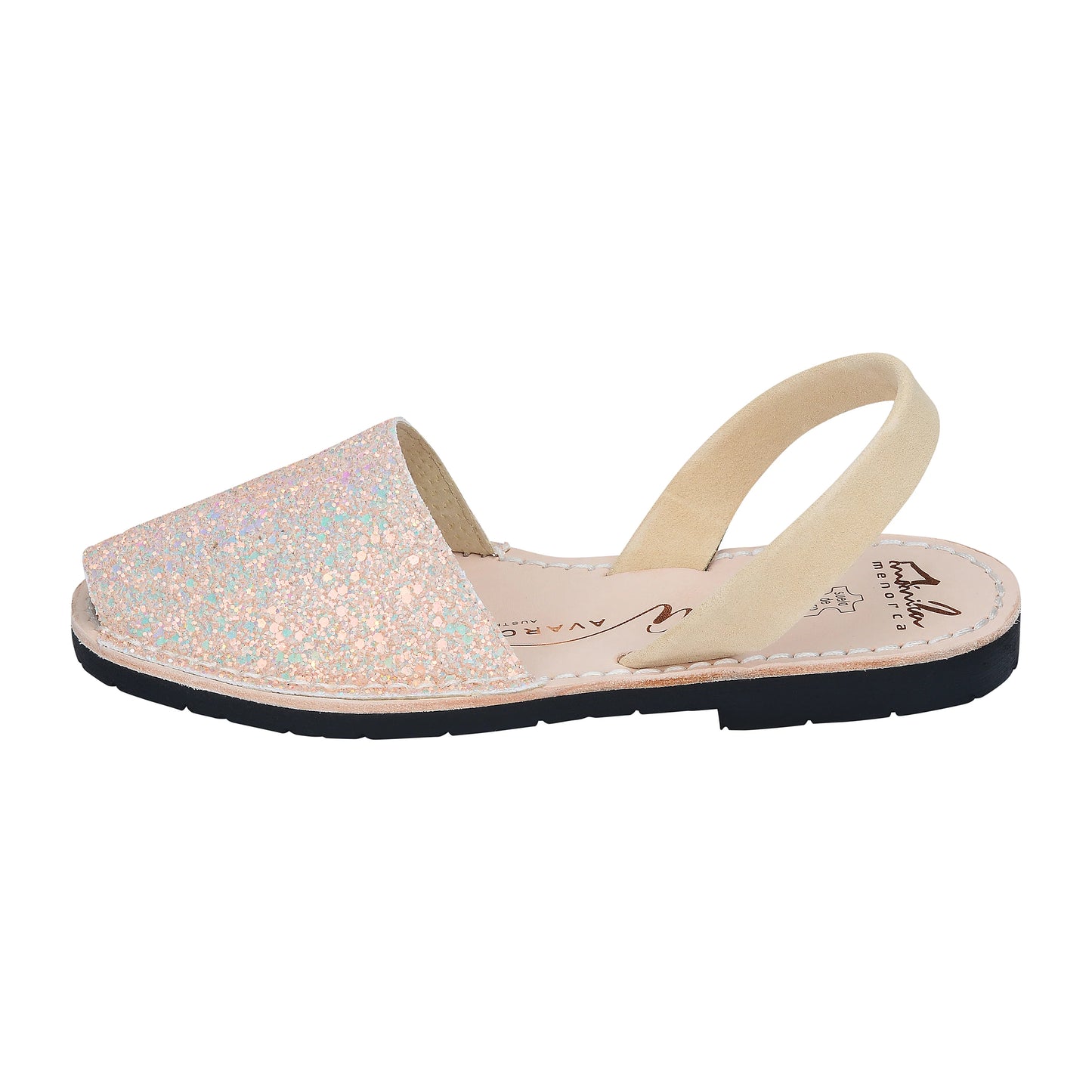 Avarcas Ladies Peach Quartz Glitter Shoe - Peach Quartz Glitter