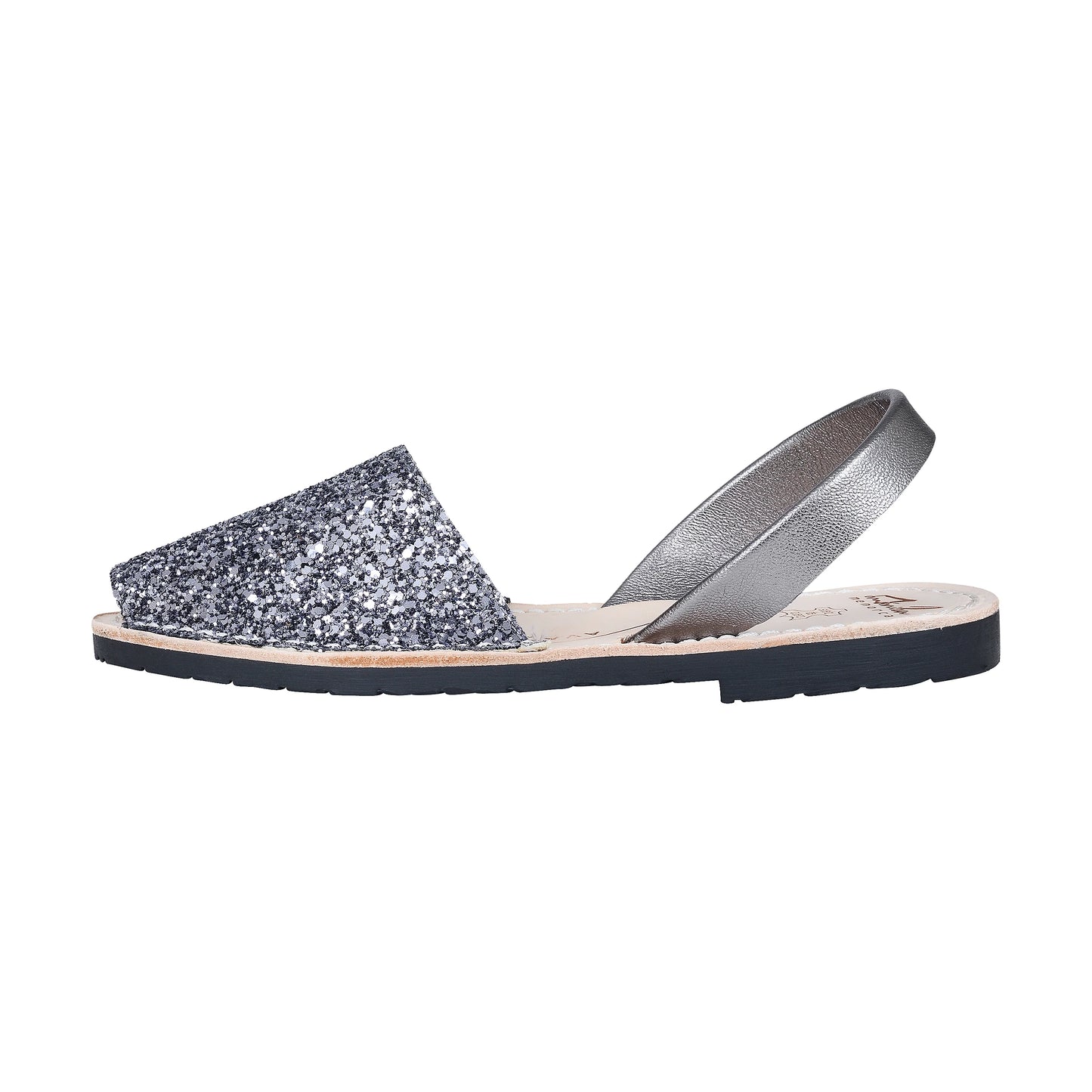 Avarcas Ladies Gunmetal Glitter Shoe - Gunmetal Glitter