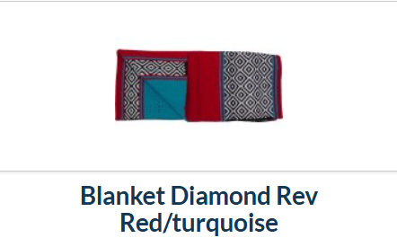 Top Hand Saddlery Red/Turquoise Rev Blanket - 194220