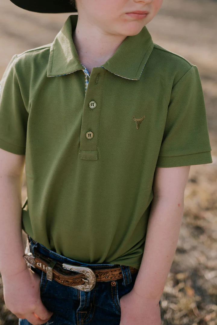 Little Windmill Olive Jnr Polo - Green