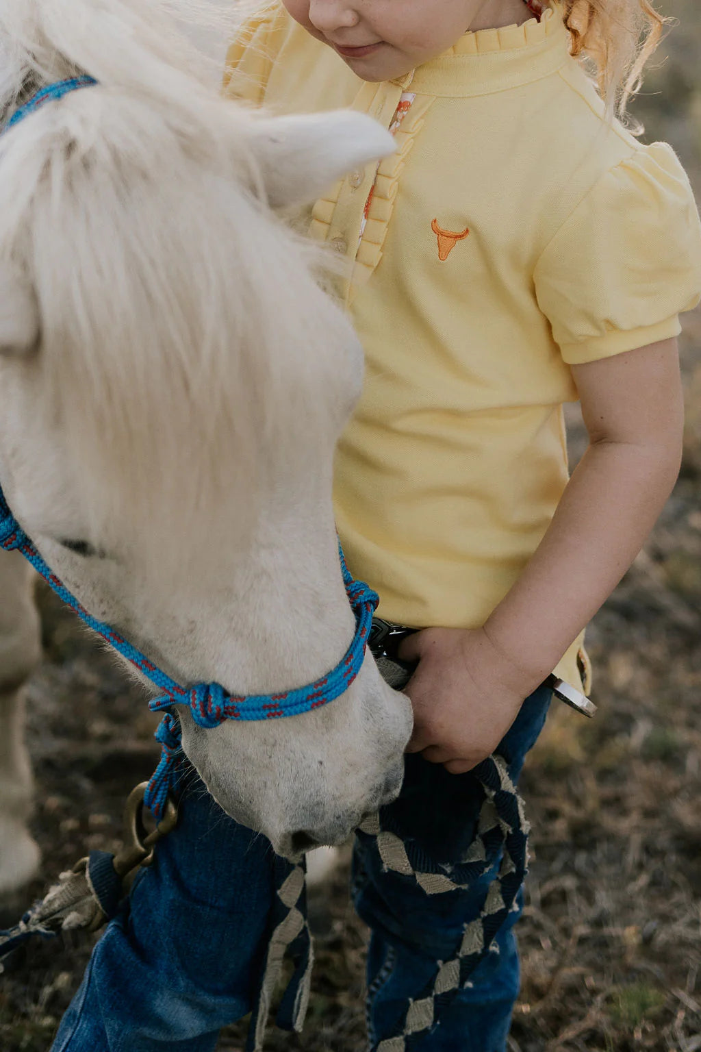 Little Windmill Kia Jnr Ruffle Polo - Butter Yellow