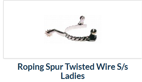 Top Hand Saddlery Ladies Stainless Steel Roping Spur Twisted Wire - 088861