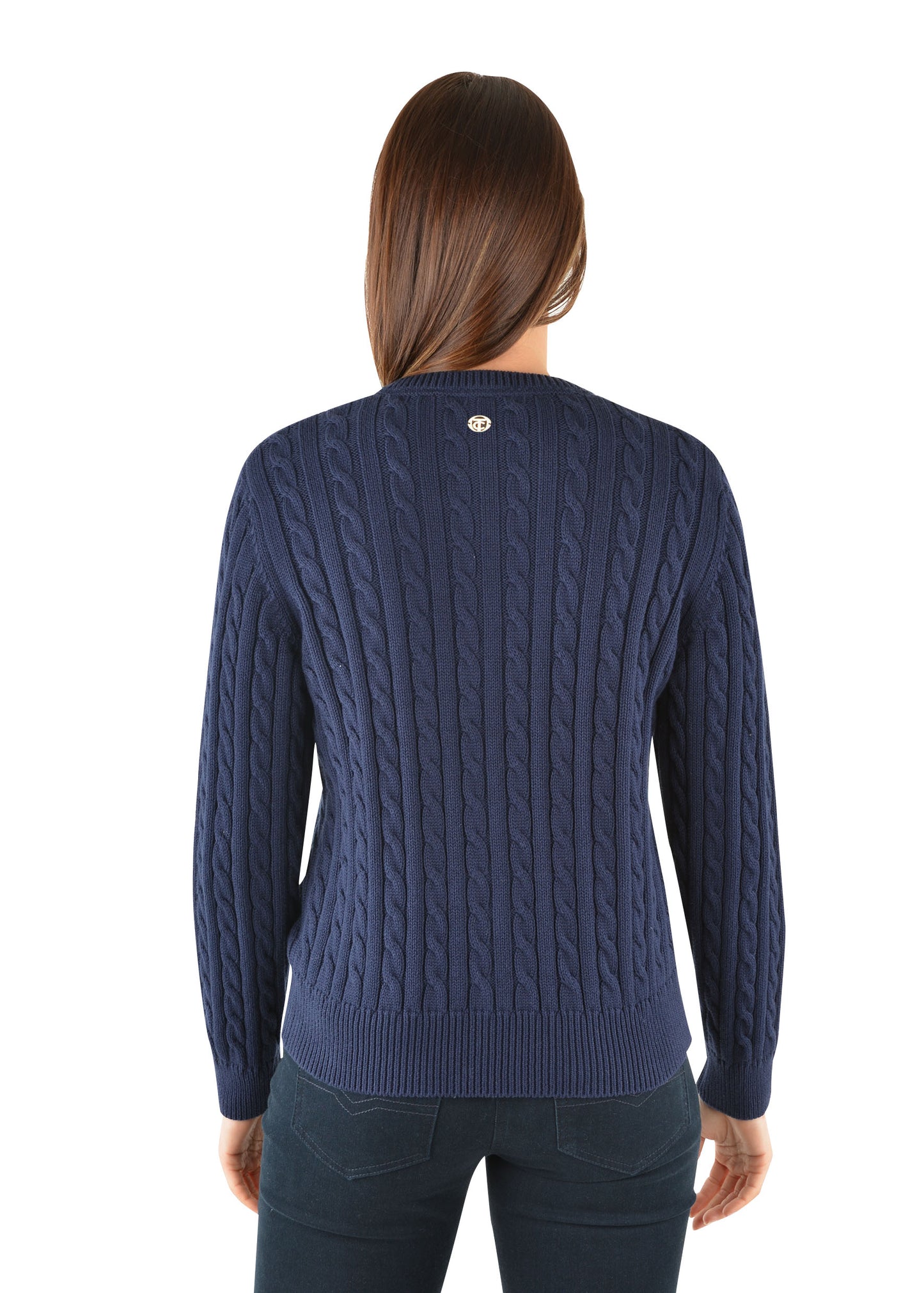 Thomas Cook Ladies Cable Knit Cardigan - Navy - T3W2504079 - ON SALE