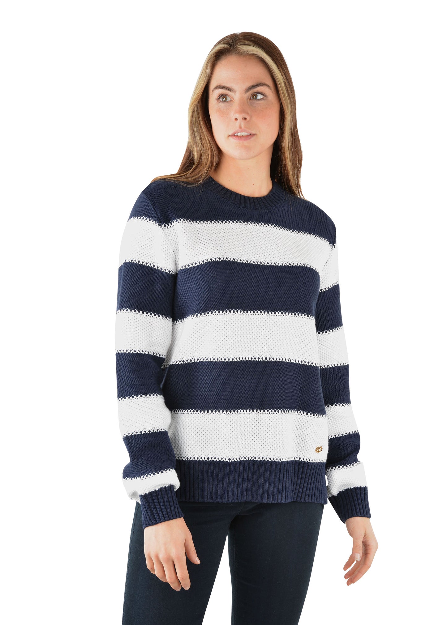 Thomas Cook Ladies Alison Stripe Jumper - Navy/White - T3W2548081 - ON SALE