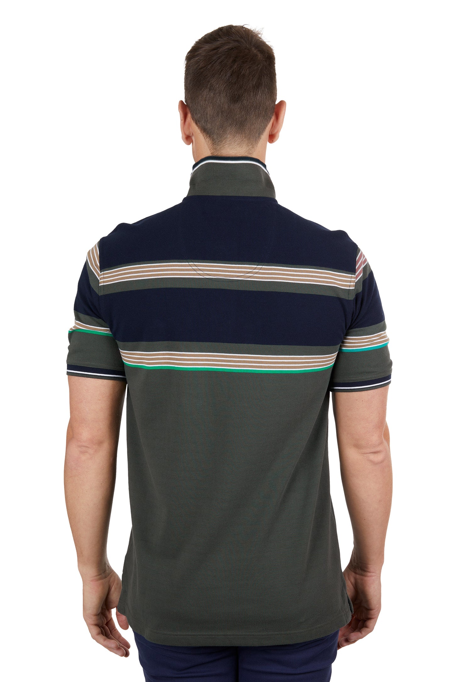 Thomas Cook Mens Jacob S/S Polo - Dark Green/Navy - T4S1504016