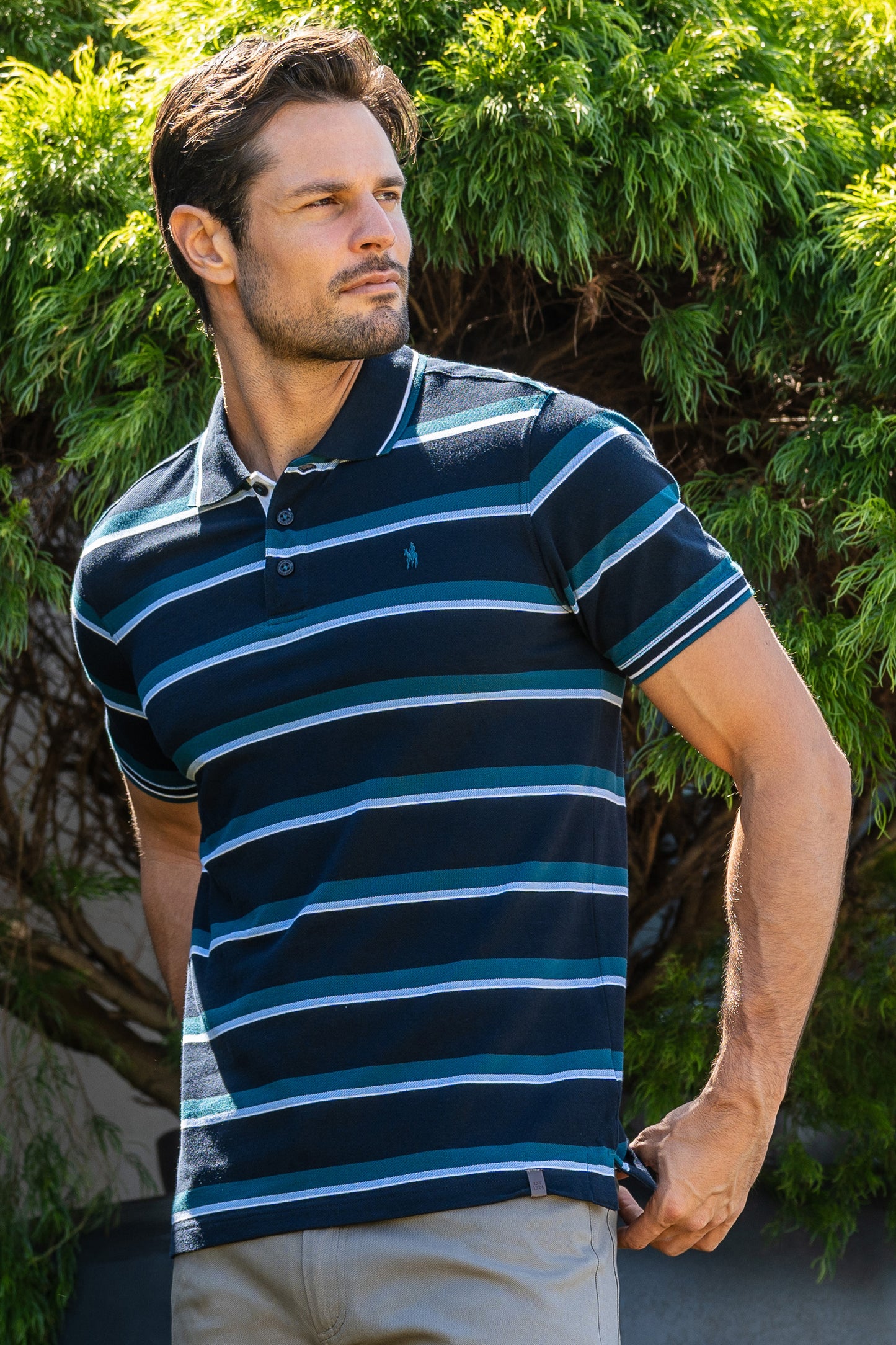 Thomas Cook Mens Nolan Tailored S/S Polo - Navy/Ocean - T4S1506014