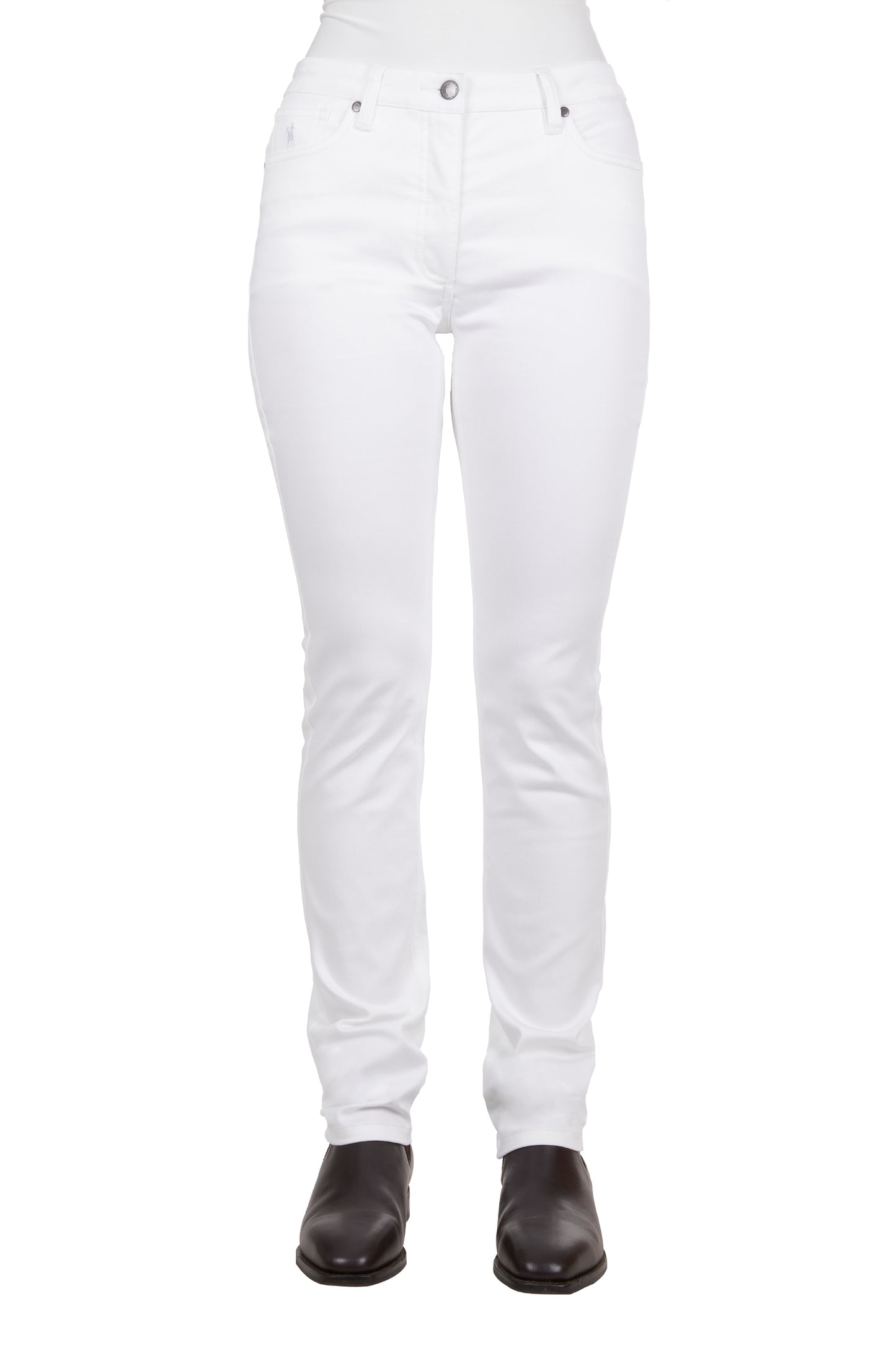 Thomas Cook Ladies Suzie Slimmer Leg Wonder Jean - 32" - White - T4S2215128