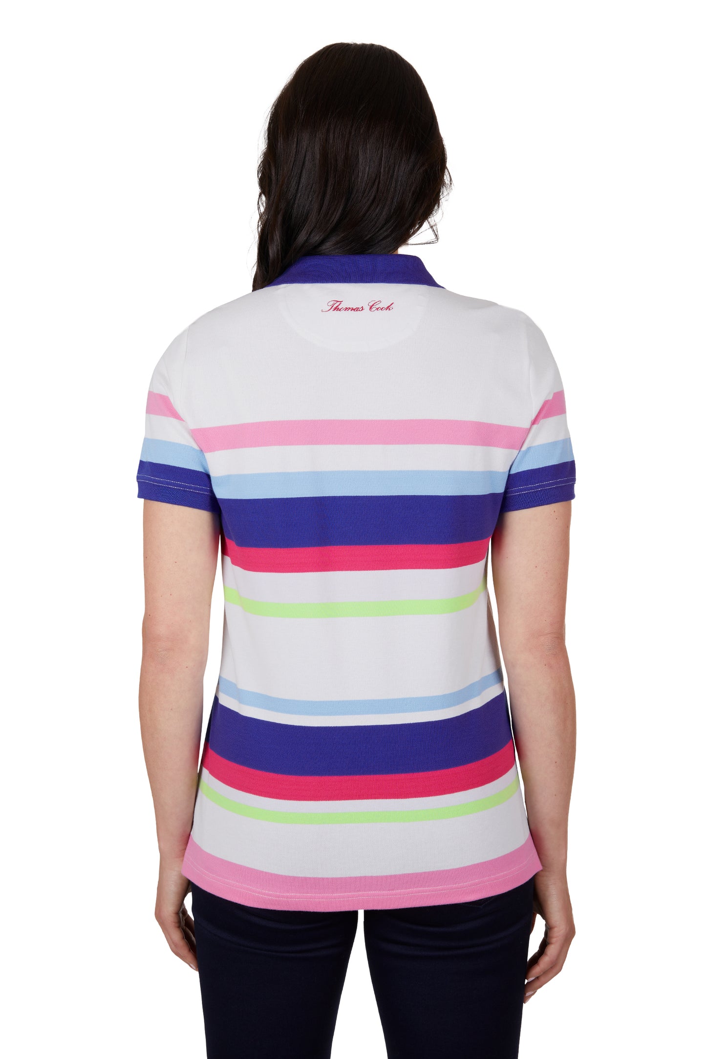 Thomas Cook Ladies Perry Short Sleeve Polo - White/Multi - T4S2512054