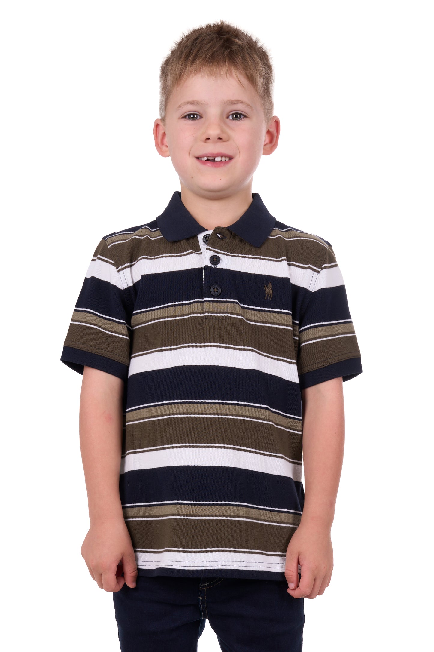 Thomas Cook Boys Matteo S/S Polo - Navy/Tan - T4S3500018