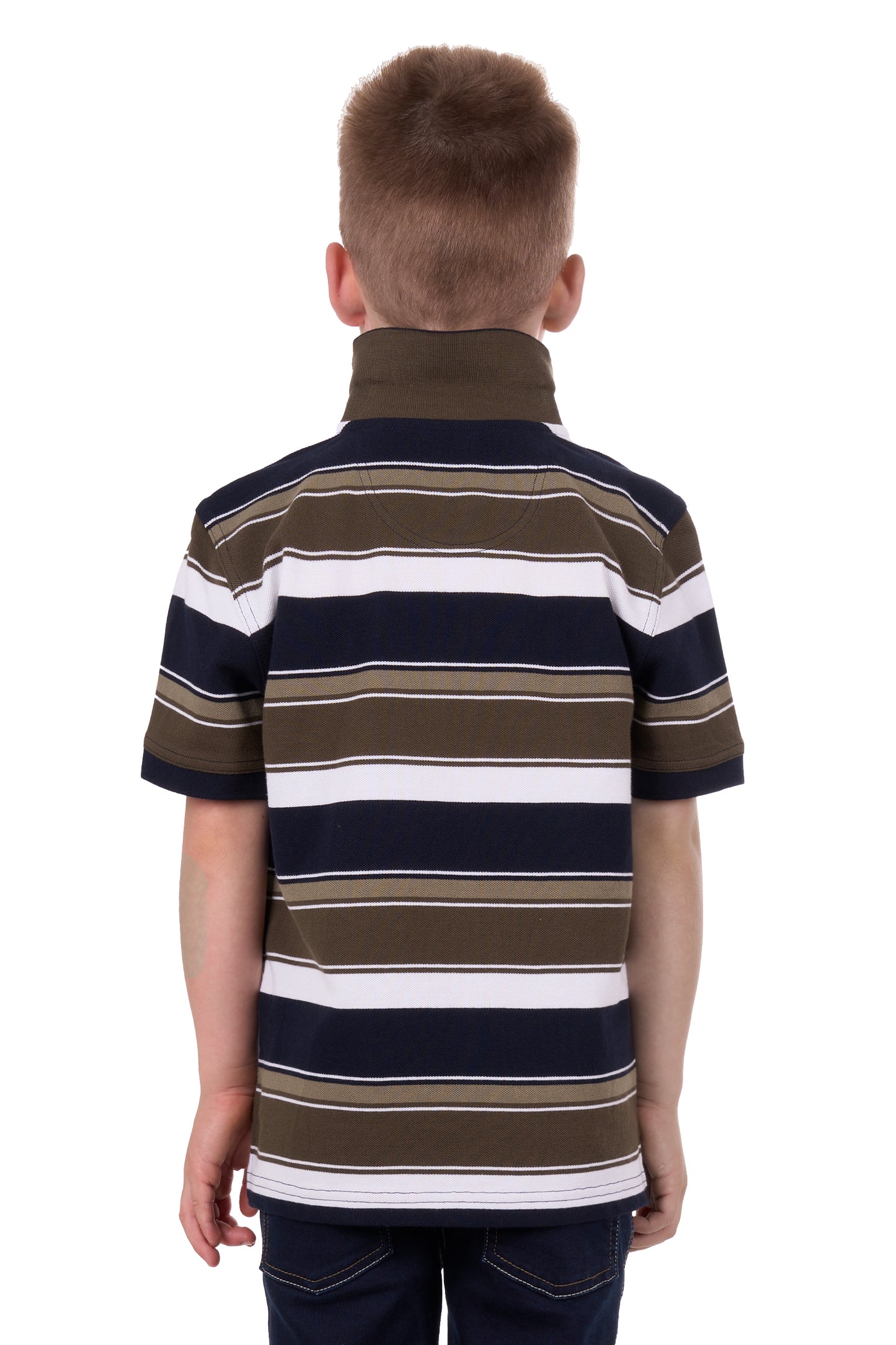 Thomas Cook Boys Matteo S/S Polo - Navy/Tan - T4S3500018