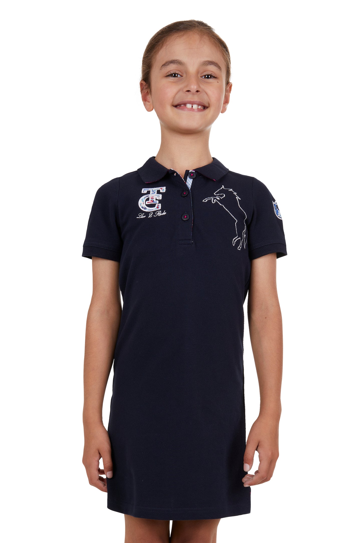 Thomas Cook Girls Short Sleeve Polo Dress - Navy - T4S5408053