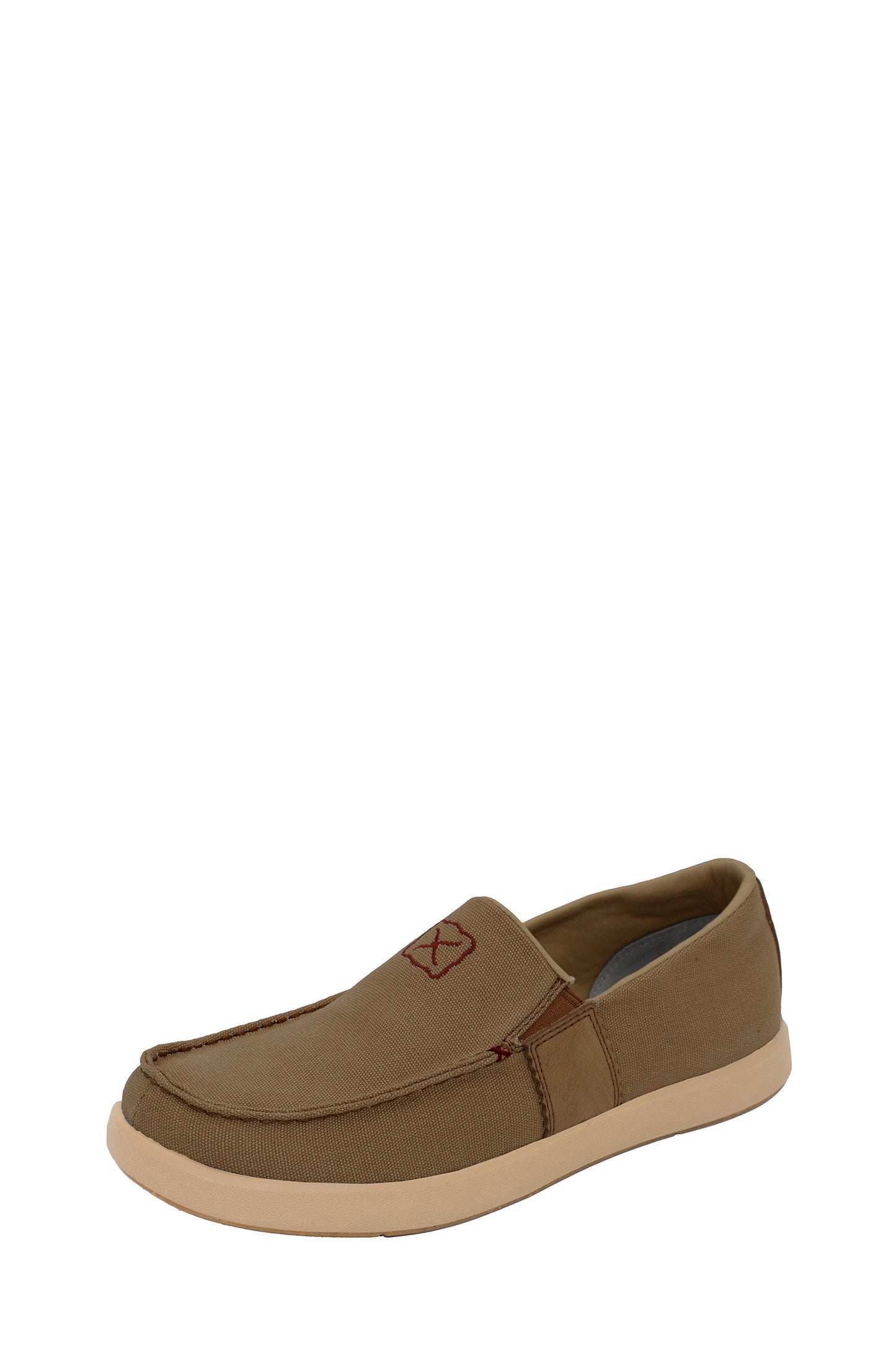 Twisted X Mens Canvas Casual Slip On Moc - Khaki - TCMRC0001