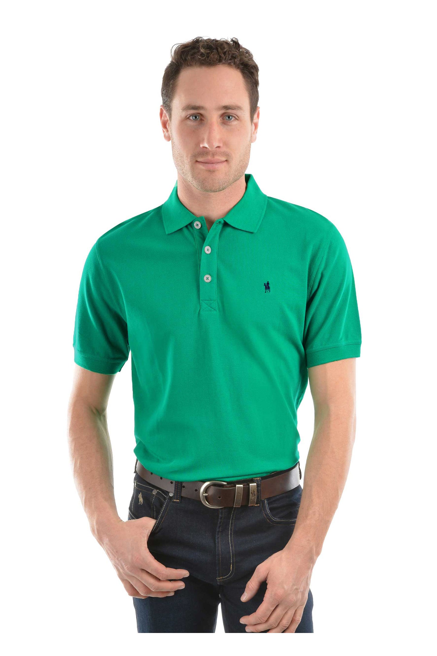 Thomas Cook Mens Tailored Short Sleeve Polo - Pepper Green - TCP1506009