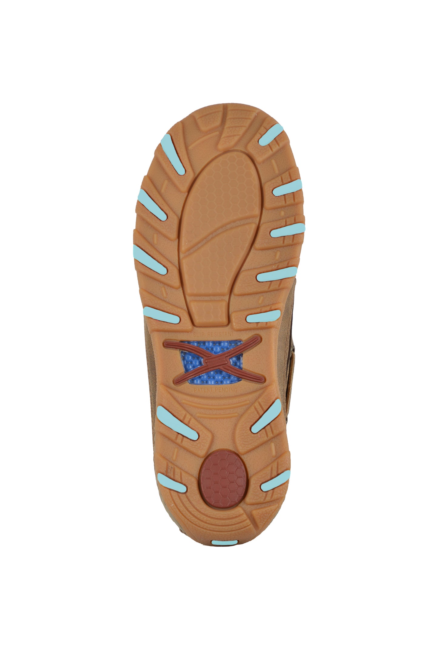 Twisted X Ladies Mocs Cellstretch Slip On - Brown/Aqua - TCWXC0049