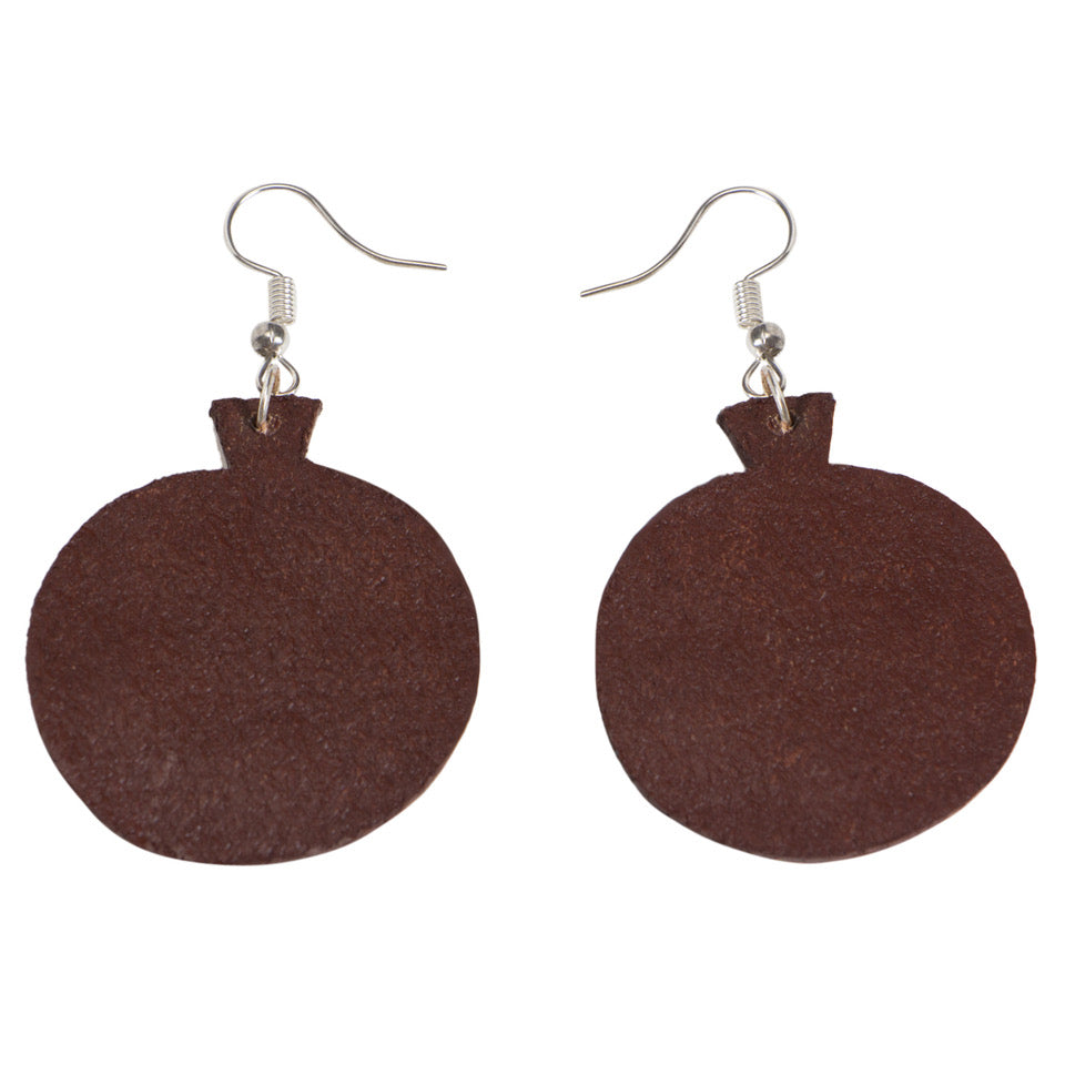 Leather deals drop earrings