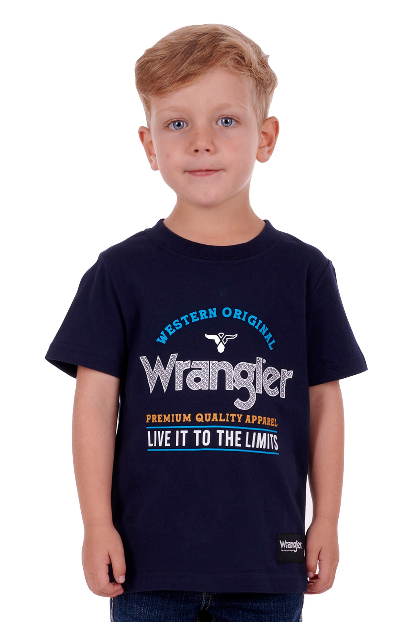 Wrangler Boys Cooper Short Sleeve Tee - Navy - X3S3557846