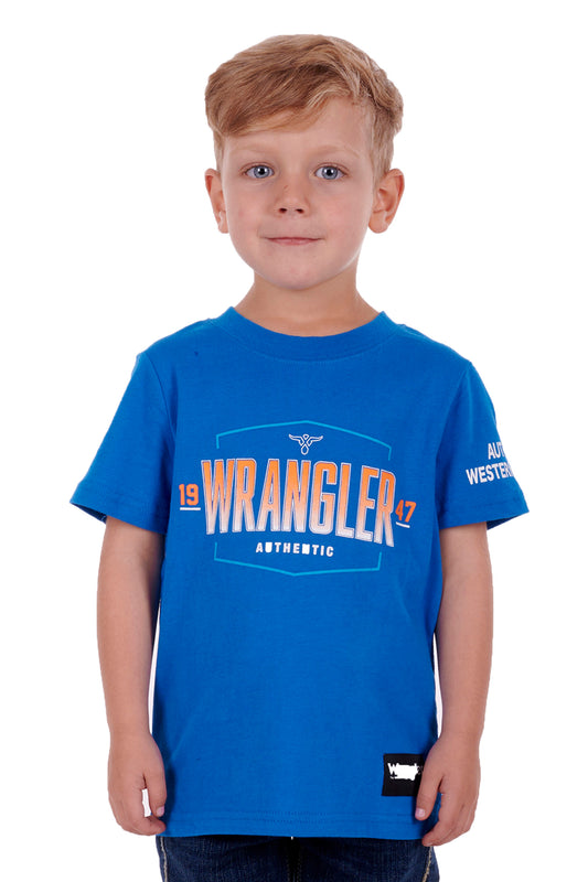 Wrangler Boys Sebastian Short Sleeve Tee - Royal Blue - X3S3557854