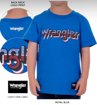 Wrangler Boys Phillips Short Sleeve Tee - Royal Blue - X3S3557855