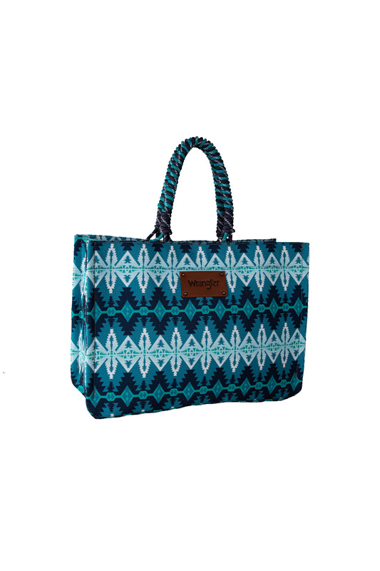 Wrangler Southwestern Oversized Tote Bag - Blue - X4S2972BAG